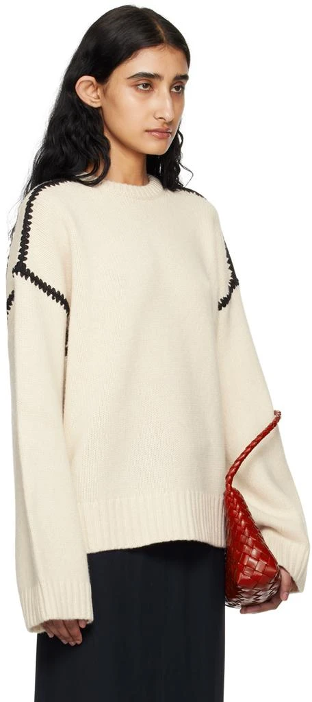Totême Off-White Embroidered Sweater 2