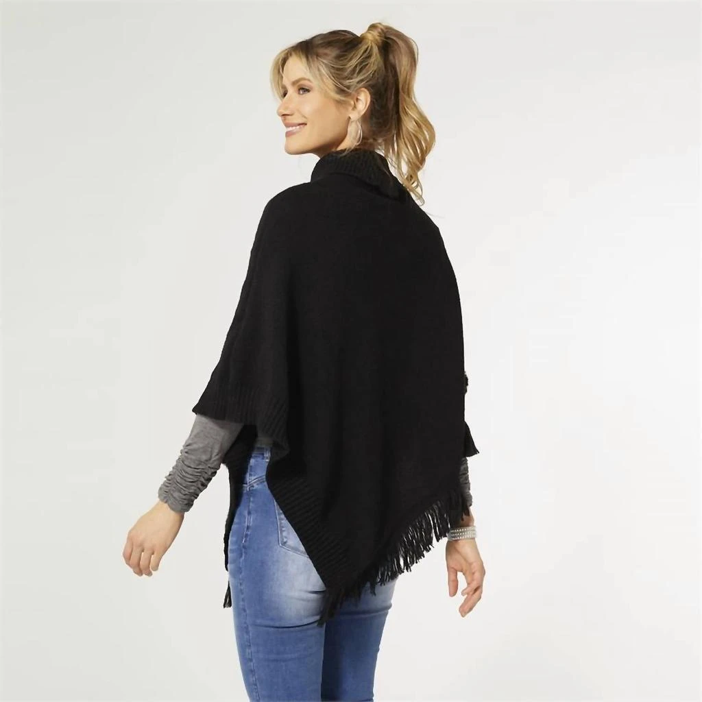 COCO + CARMEN Coco + Carmen - Bellarose Poncho With Faux Fur 3