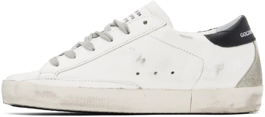Golden Goose SSENSE Exclusive White & Black Super-Star Classic Sneakers 3