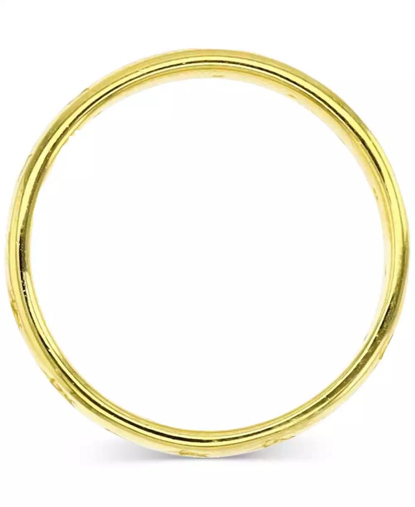 Macy's Macy’s Cubic Zirconia Star Band Ring (0.174 ct. t.w.) in 14K Yellow Gold Over Sterling Silver
