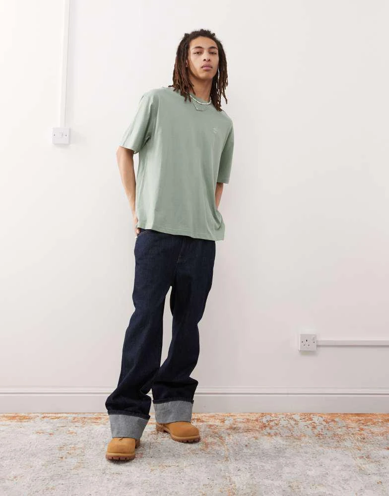 Timberland Timberland Dunstan River small logo oversized t-shirt in green 3