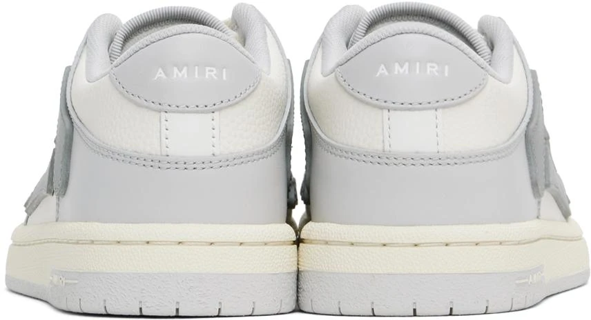 AMIRI Gray & White Skel Top Low Sneakers 2