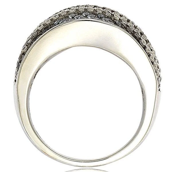 Suzy Levian Sterling Silver Cubic Zirconia Multi-Color Pave Ring 4
