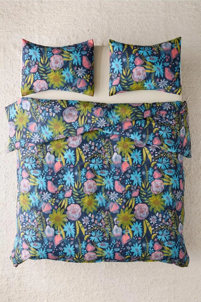 Urban Outfitters Twilight Flora Brushed Cotton Duvet Cover Set 2