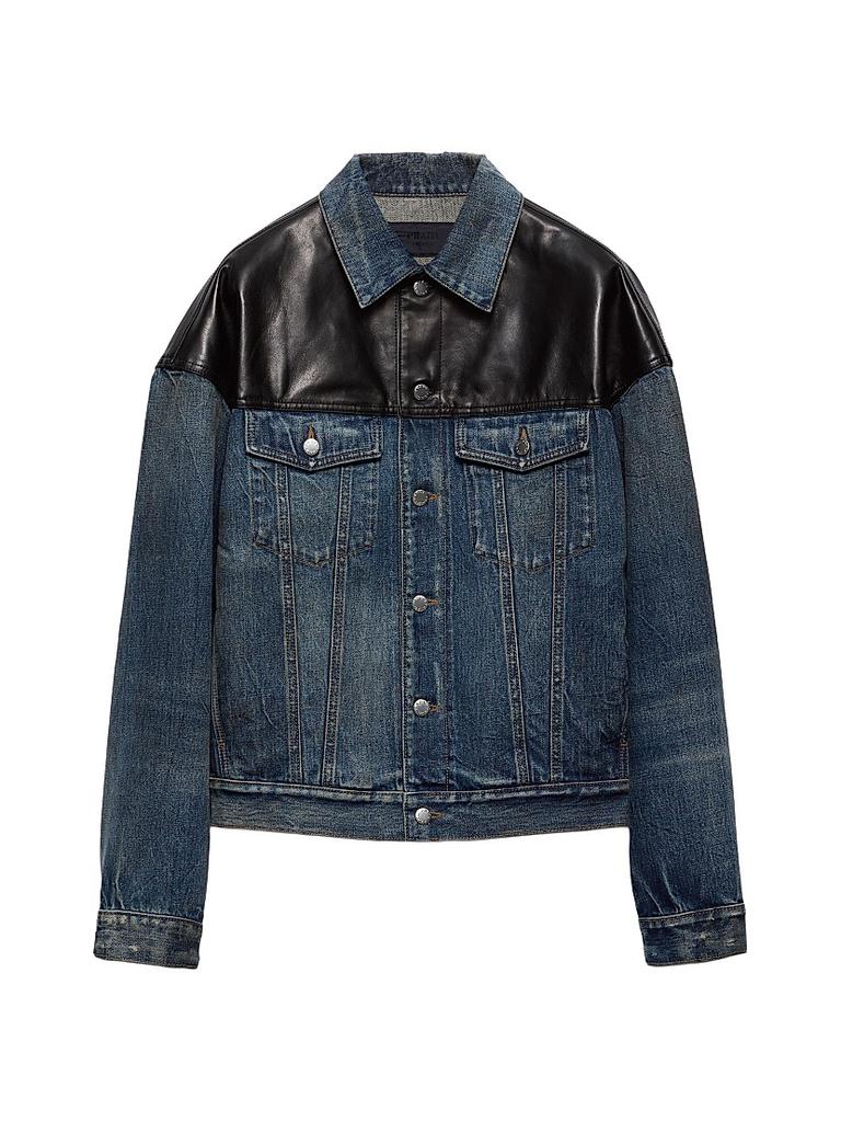 24AW new/PRADA オーバーサイズデニムジャケット DenimJacket 日本未入荷【PRADA】シェブロンデニム ブルゾンジャケット