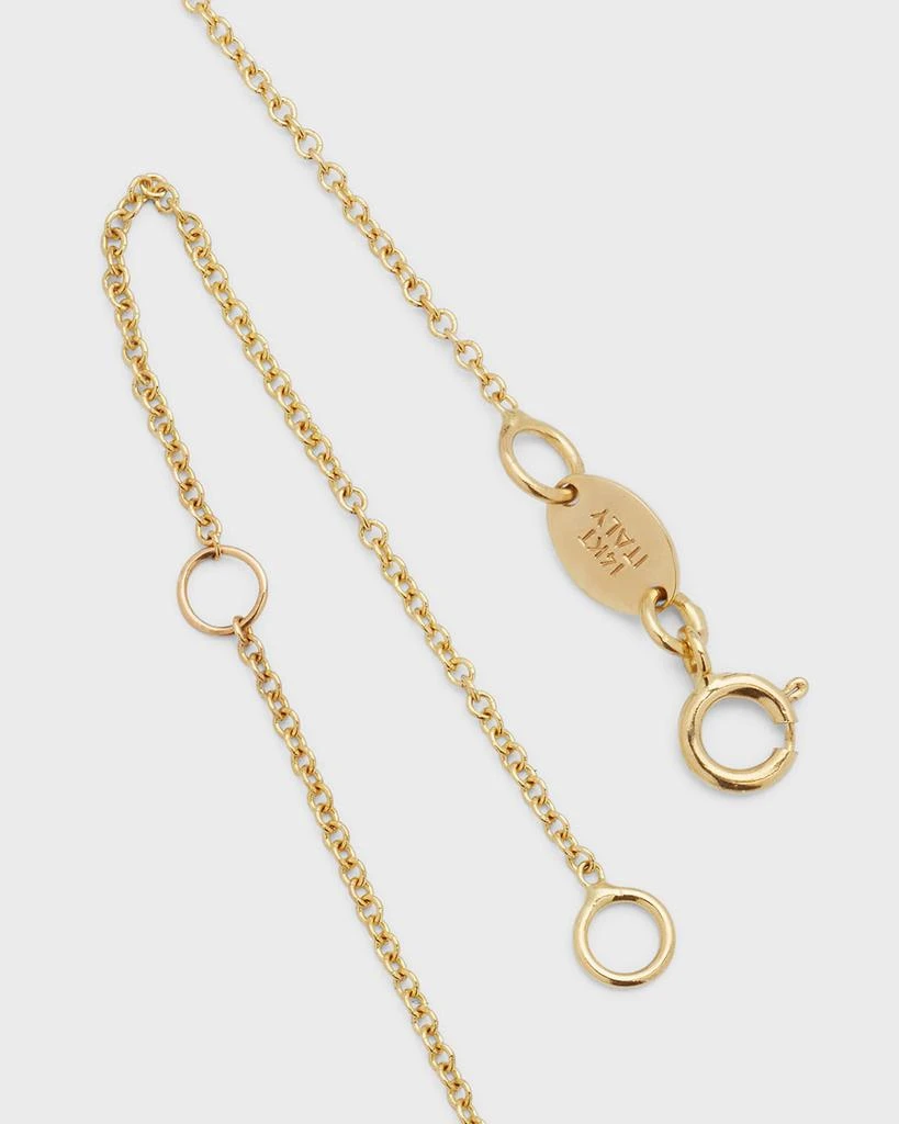 Zoe Lev Diamond Asymmetrical Initial Necklace, L 4
