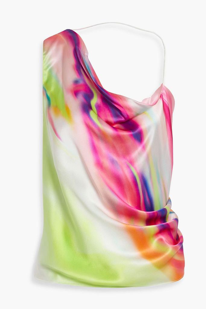 ET OCHS Hannah draped tie-dyed silk-satin top