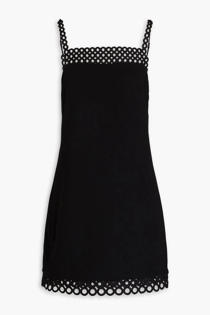 SIMKHAI Marlie crochet-trimmed crepe mini dress 1