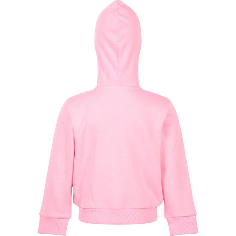 Billieblush Comic print hood zipped hoodie in pink