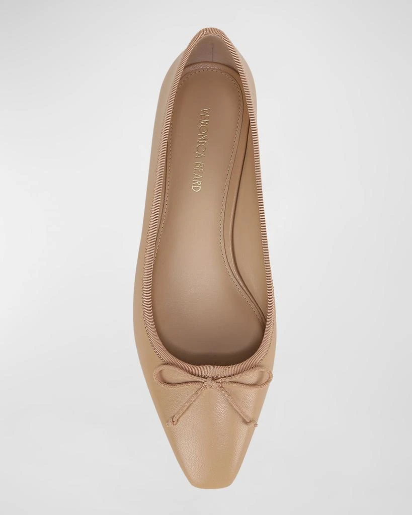 VERONICA BEARD Cecile Leather Bow Ballerina Pumps 4