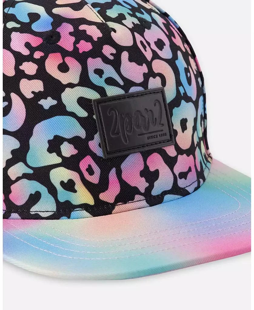 Deux par Deux Baby Girls Cap Black Animal Print 4
