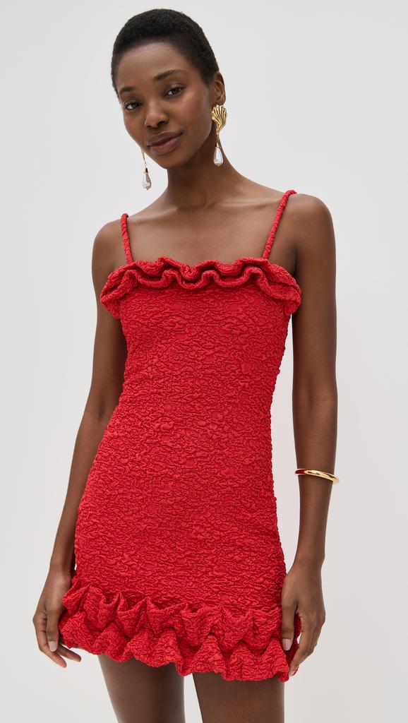 PatBO Papillon Jacquard Flutter Mini Dress
