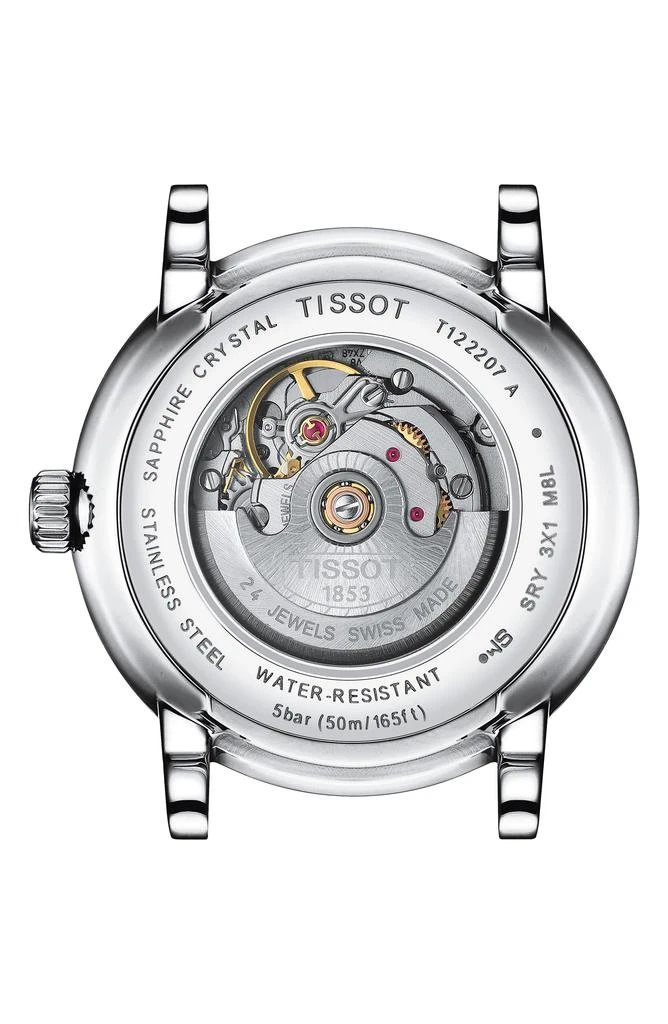 Tissot Carson Automatic Leather Strap Watch, 30mm 2