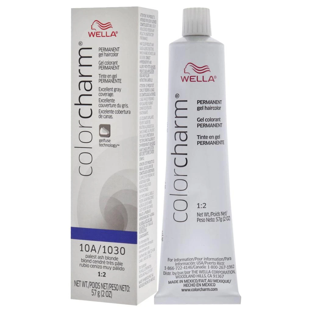 Wella Color Charm Permanent Hair Color Gel - 10A 1030 Palest Ash Blonde by  for Unisex - 2 oz Hair Color 4