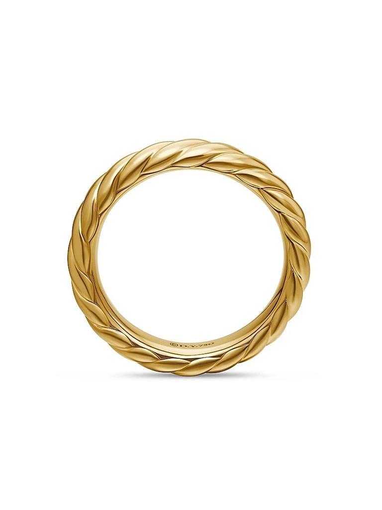 David Yurman Sculpted Cable Band Ring In 18K Yellow Gold 6