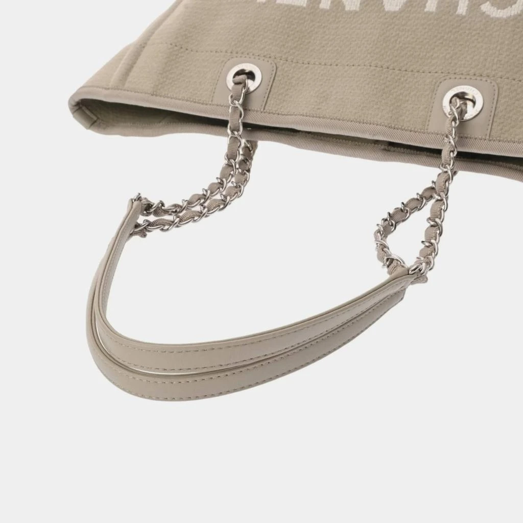 Chanel Chanel Grayish Canvas Deauville MM Tote Bag 4