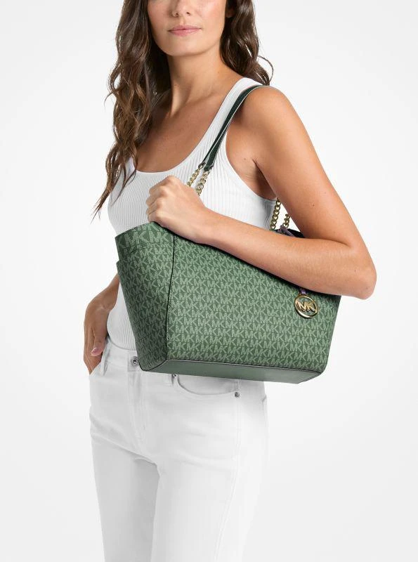 Michael Kors Jet Set Large Signature Logo Shoulder Bag 3