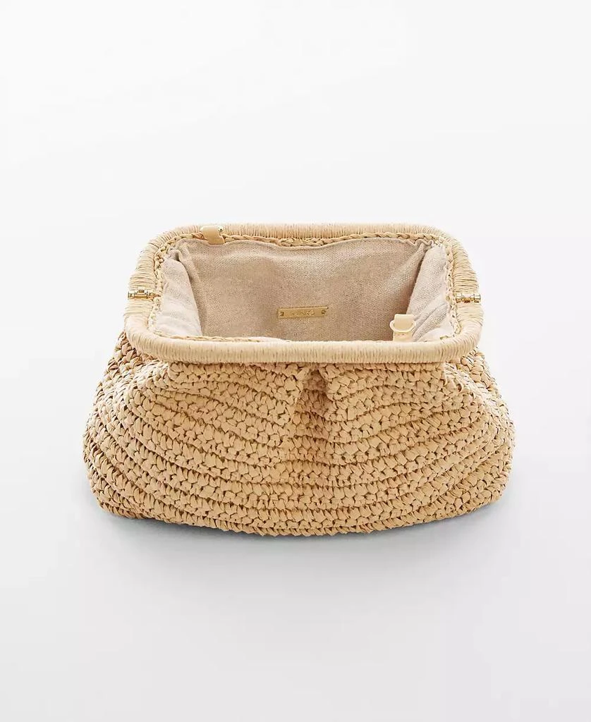 Mango Women's Natural Fiber Clutch Bag 3