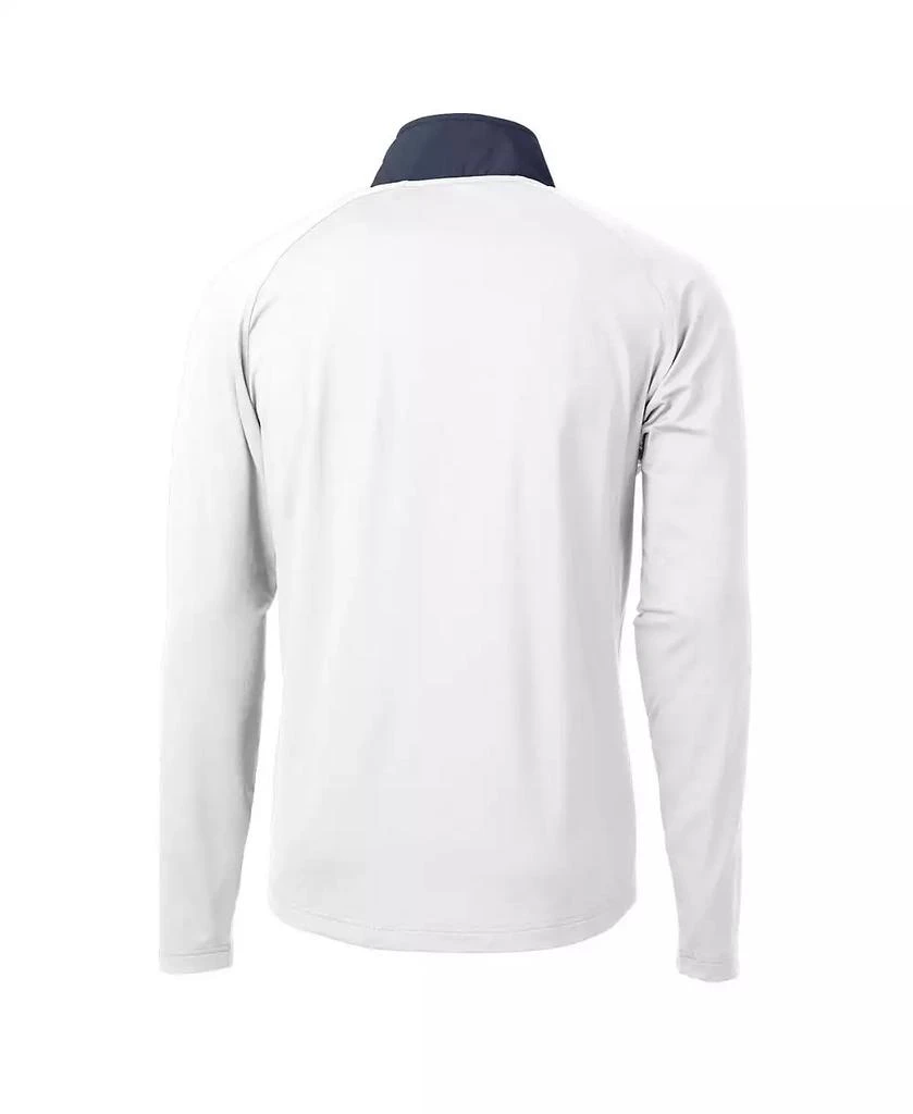 Cutter & Buck Men's White/Navy THE PLAYERS Adapt Eco Knit Hybrid Half-Zip Pullover Top 2