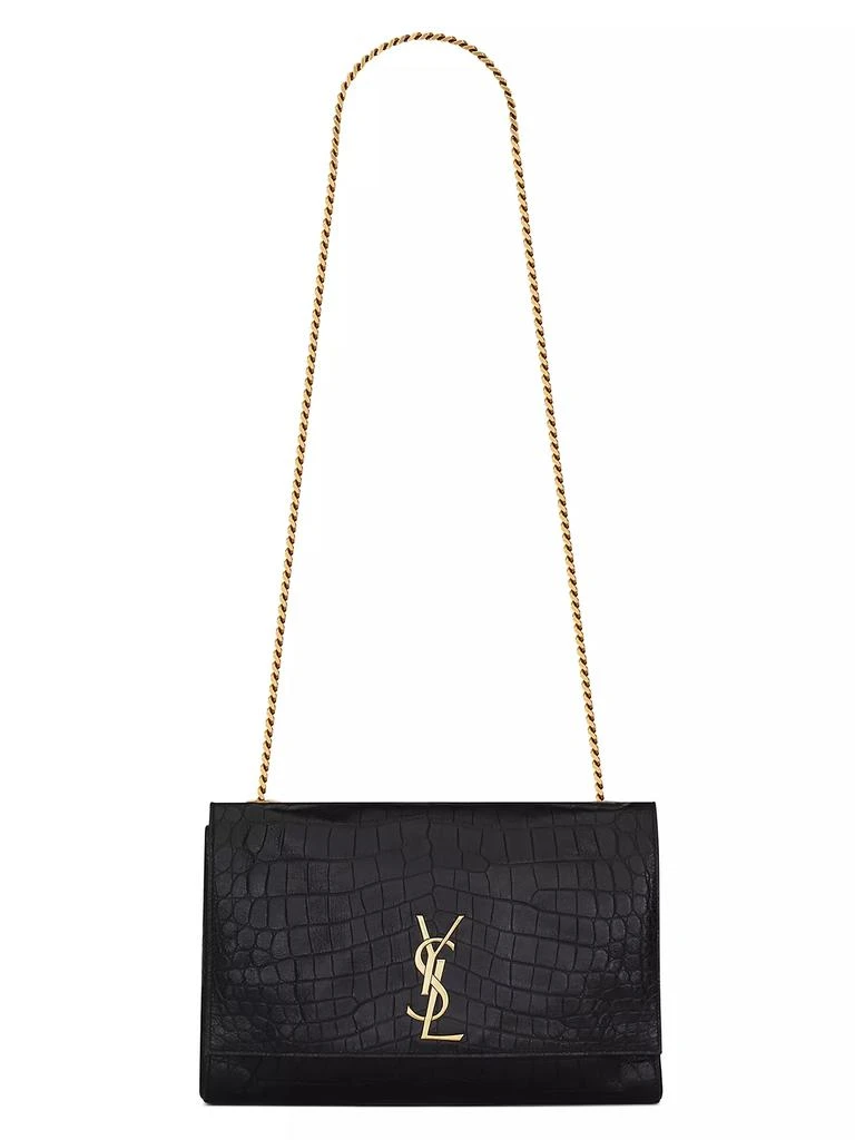 Yves Saint Laurent Kate Medium Reversible Chain Shoulder Bag in Suede and Crocodile-Embossed Leather 1
