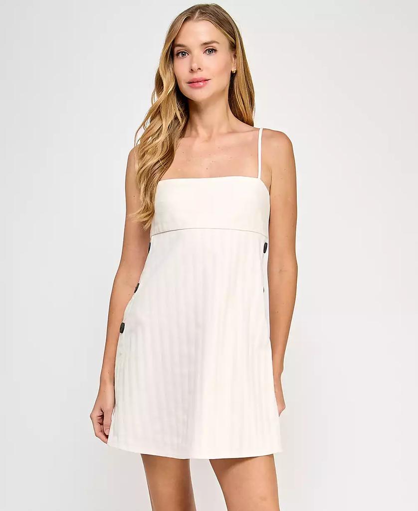 City Studios Juniors' Side-Button Empire-Waist Dress