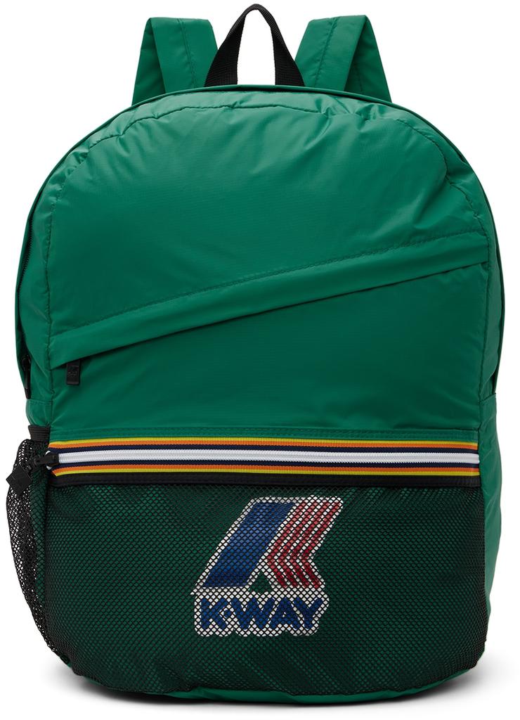 K-Way Kids Green Packable Backpack