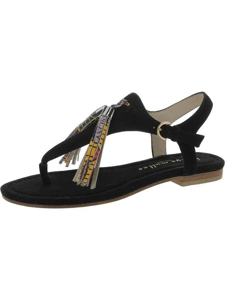 Bettye Muller Samba Womens Suede Thong Slingback Sandals 1