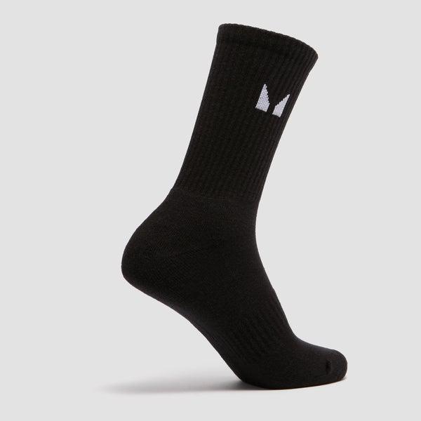 Myprotein MP Unisex Crew Socks (3 Pack) - Black/White