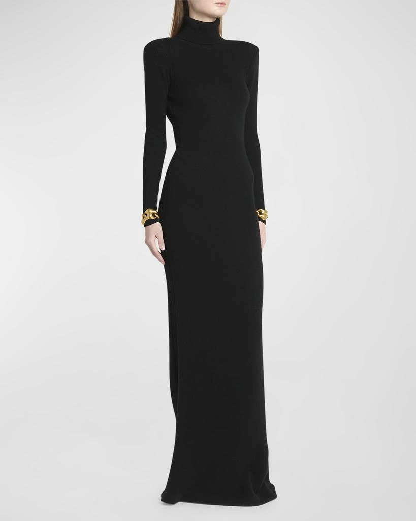 Tom Ford Turtleneck Backless Soft Cashmere Maxi Dress 3