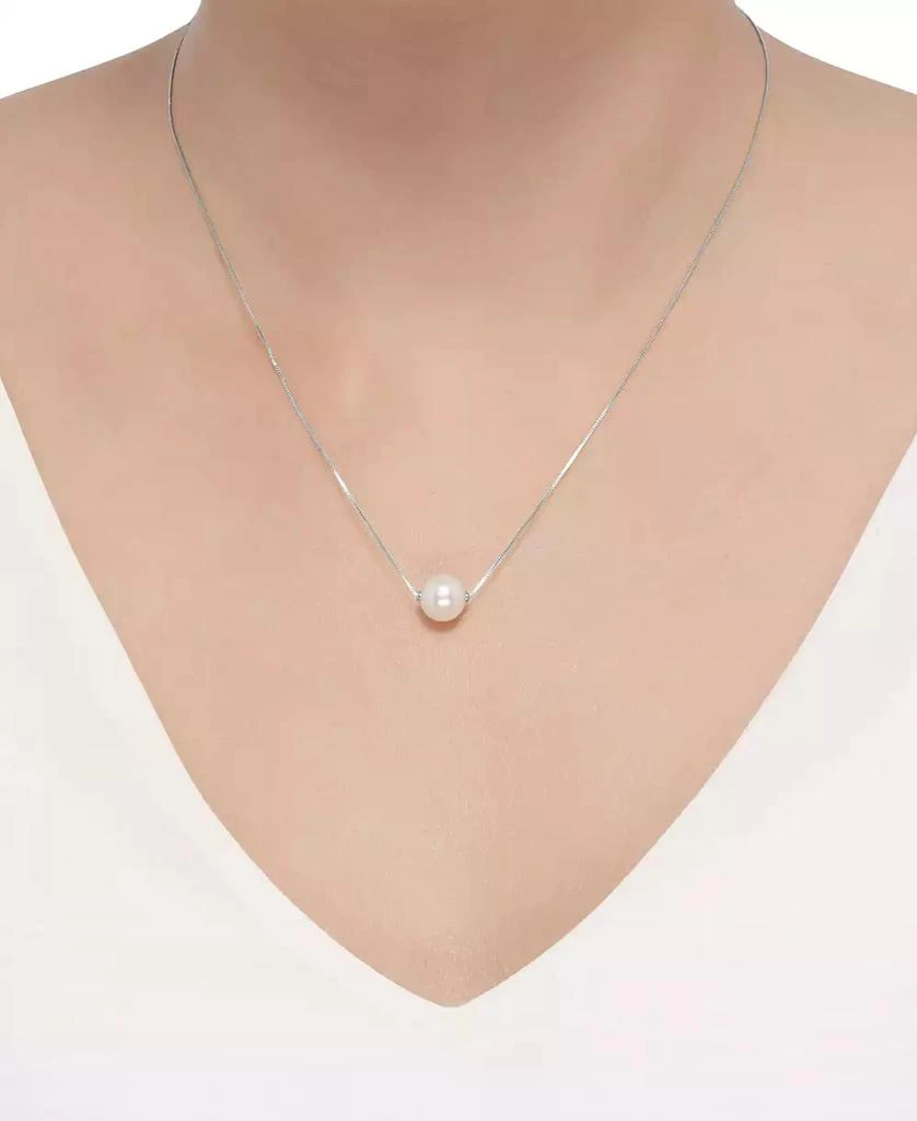 Honora Cultured Freshwater Pearl (8-1/2mm) 18" Pendant Necklace in 14k Gold (Also in Pink Cultured Freshwater Pearl) 2