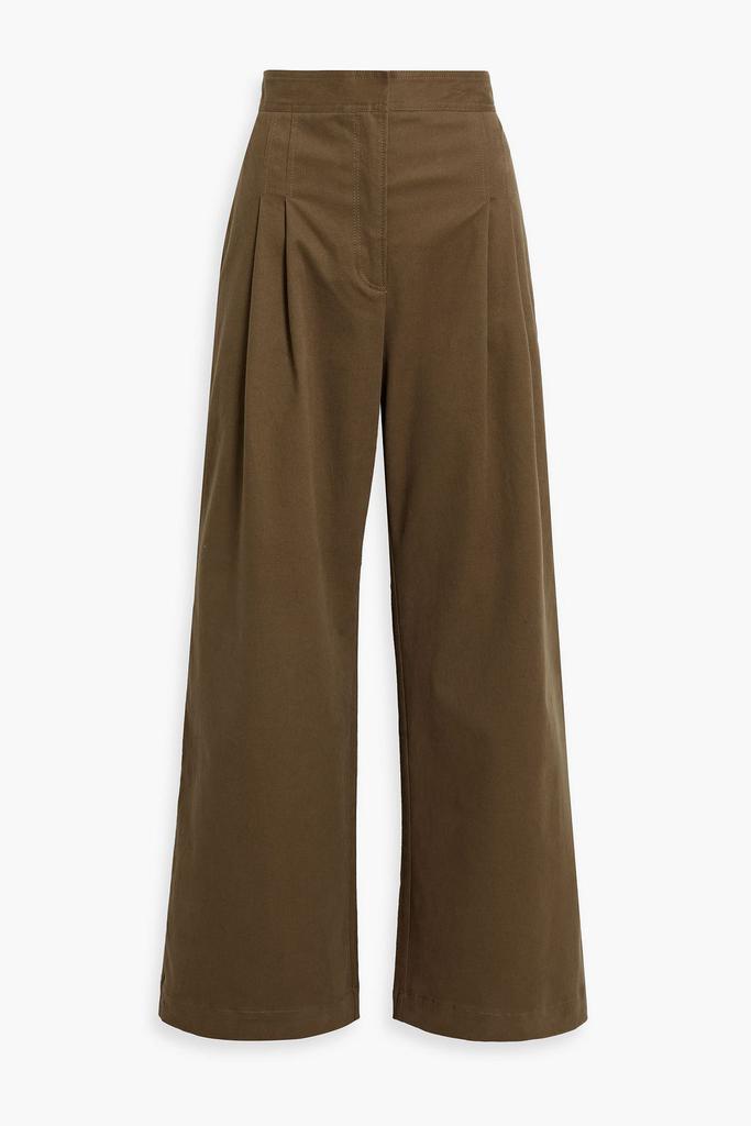 IRIS & INK Amanda cotton-blend twill wide-leg pants