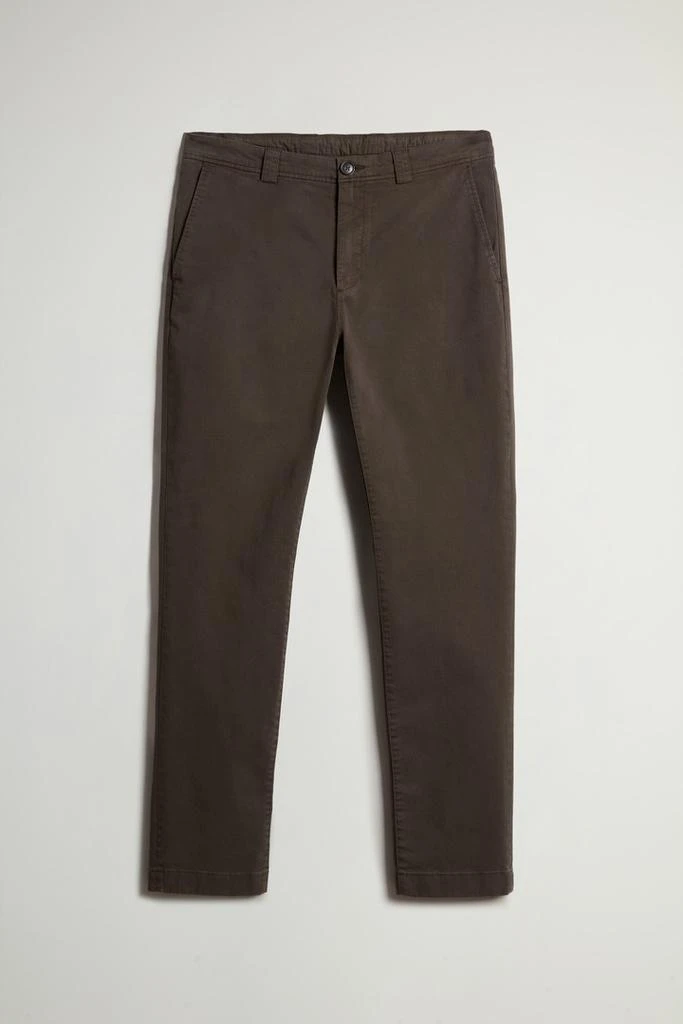 Woolrich Garment-Dyed Chino Pants in Stretch Cotton Twill - Men - Blue 4