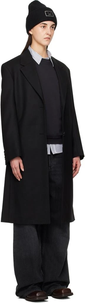 Acne Studios Black Single-Breasted Wool Coat 2