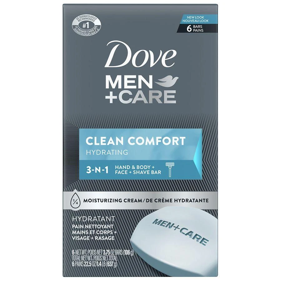 Dove Men+Care Body Soap and Face Bar Clean Comfort 1