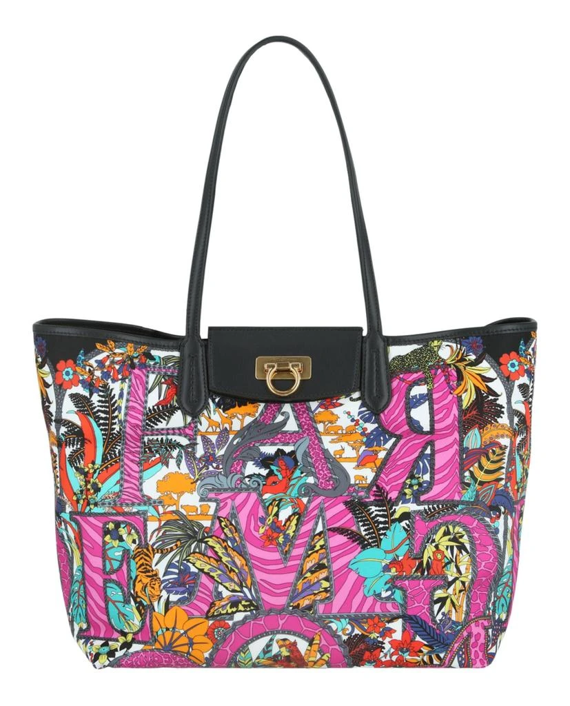 Salvatore Ferragamo Gancini Graphic Print Tote Bag 1