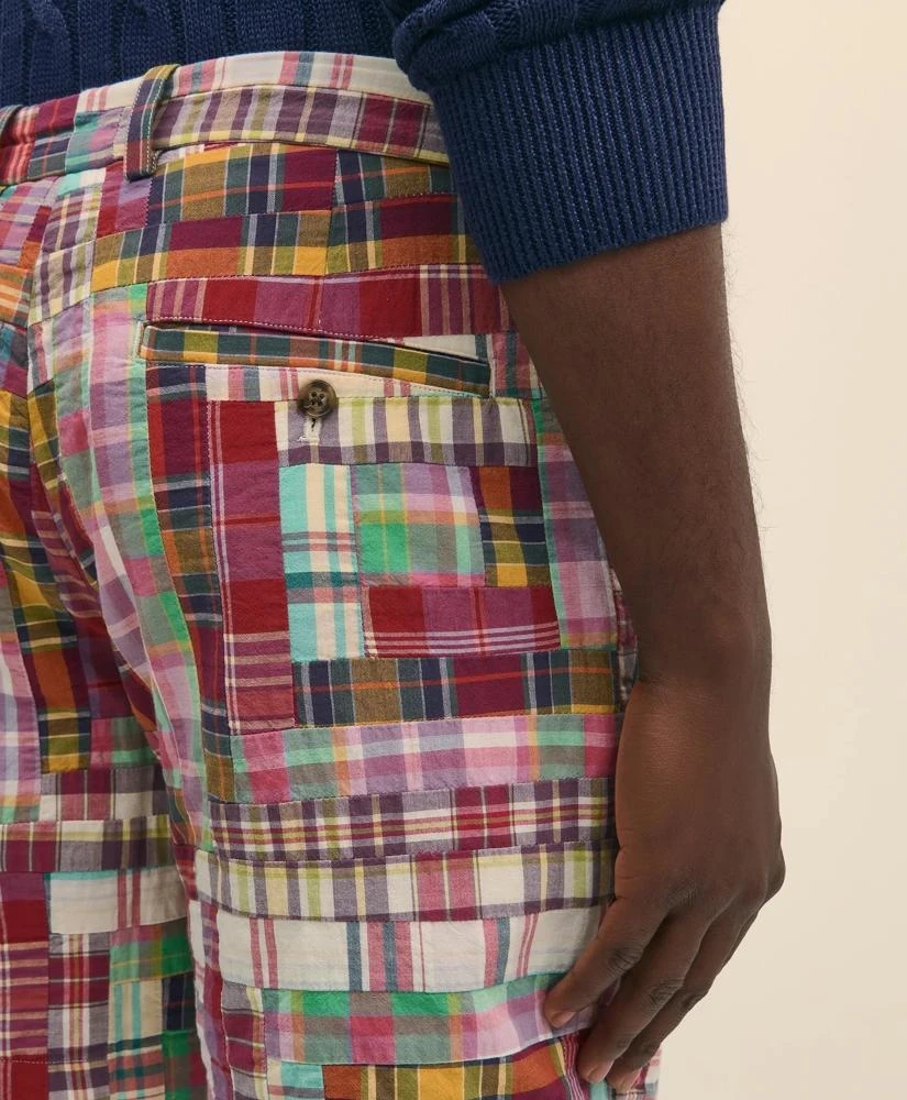 Brooks Brothers 7" Cotton Patchwork Madras Shorts 5