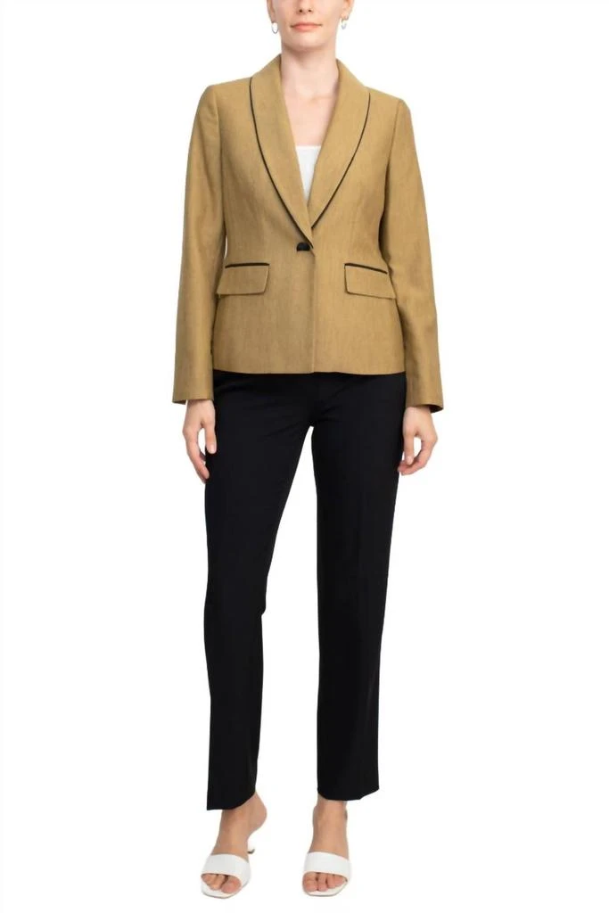 Le Suit Le Suit - Shawl Collar Long Sleeve Jacket With Slim Pants Set