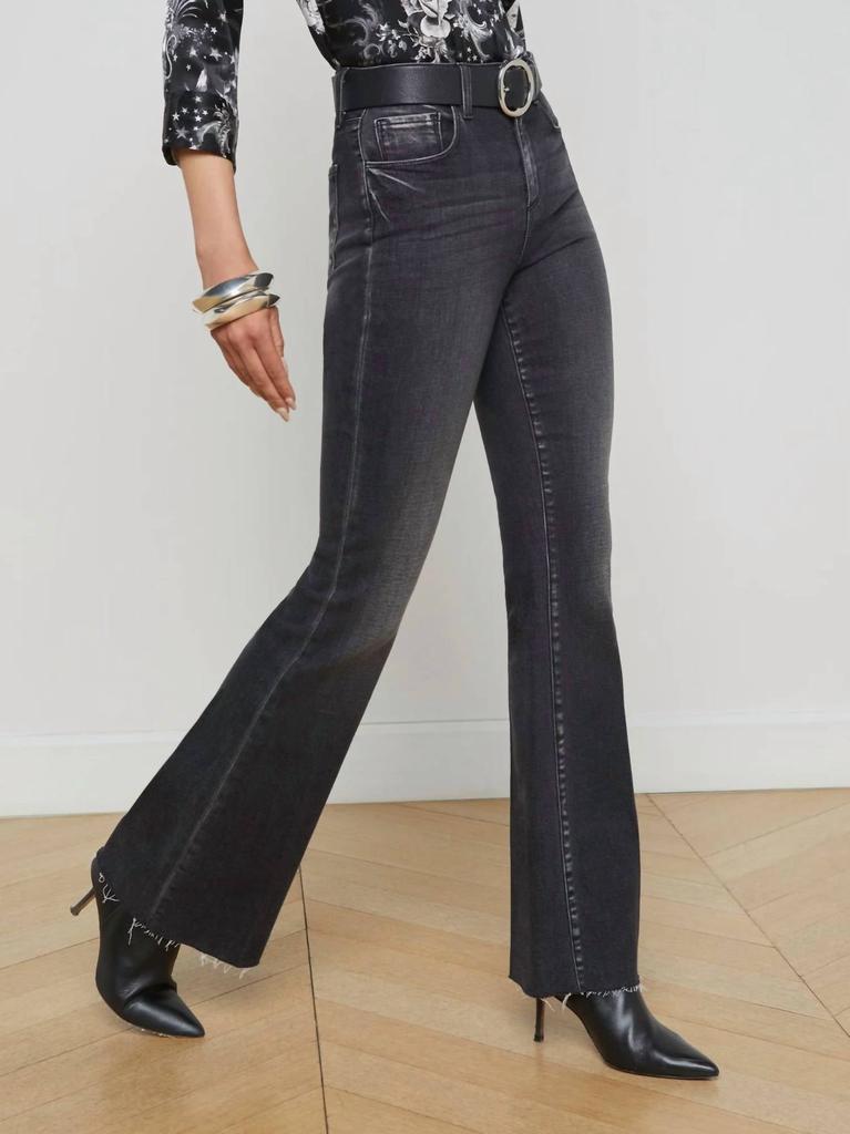 L'Agence L'Agence - Sera High Rise Sneaker Flare Jean