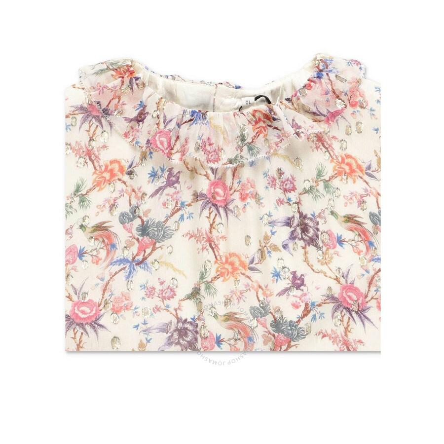 Bonpoint Floral-Print Ruffled Dress