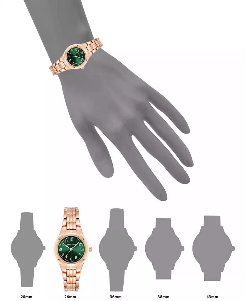 Anne Klein Women's Quartz Rose Gold-Tone Alloy Watch, 26mm 4