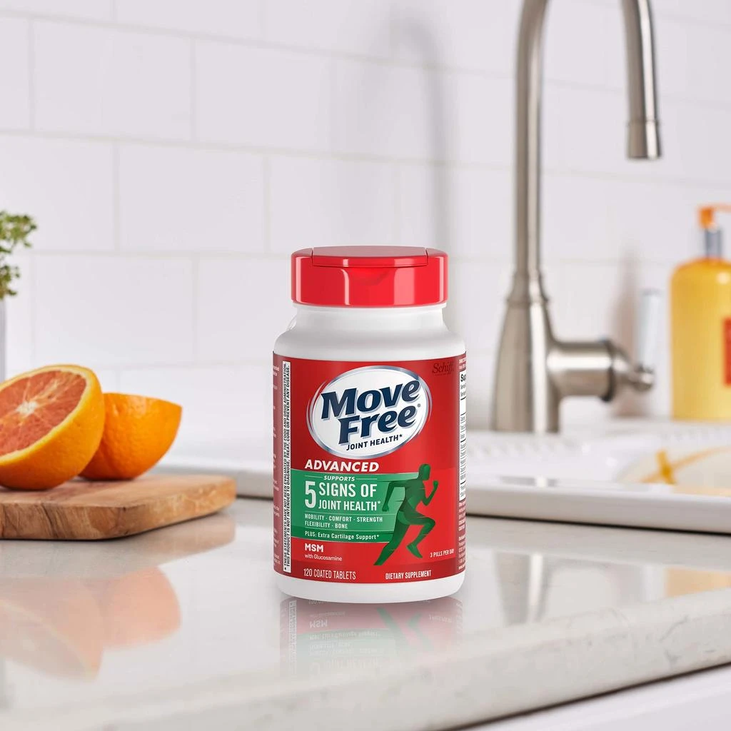 Move Free Move Free Advanced Glucosamine Chondroitin MSM Joint Support Supplement, Supports Mobility Comfort Strength Flexibility 
Bone - 120 Count (Pack of 3) 8