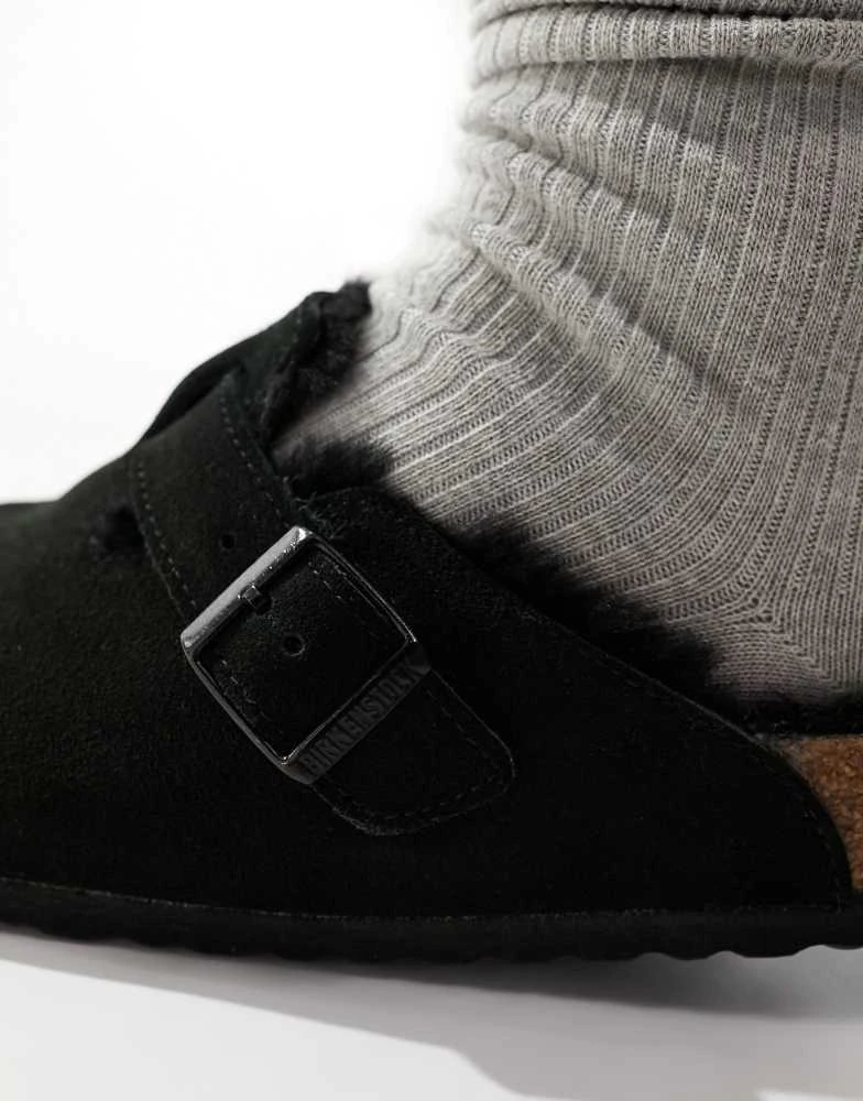 Birkenstock Birkenstock Boston shearling mink lined clogs in black 3