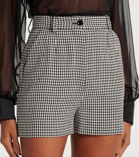 Dolce 
Gabbana Houndstooth high-rise wool-blend shorts 4