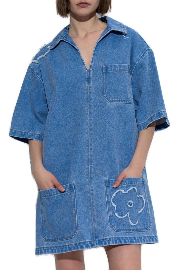 Marni Marni Patch Detail Short Denim Dress 2