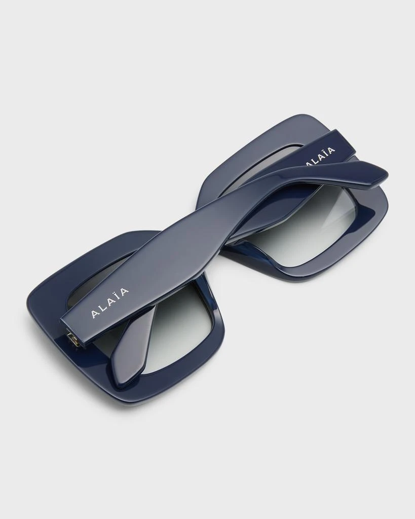 Alaïa Logo Square Acetate Sunglasses 5