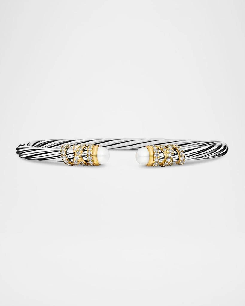 David Yurman Helena Bracelet with 18K Gold, Cabochon and Diamonds, 4mm