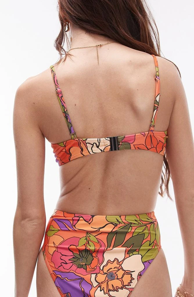 Topshop Floral Underwire Bikini Top 2