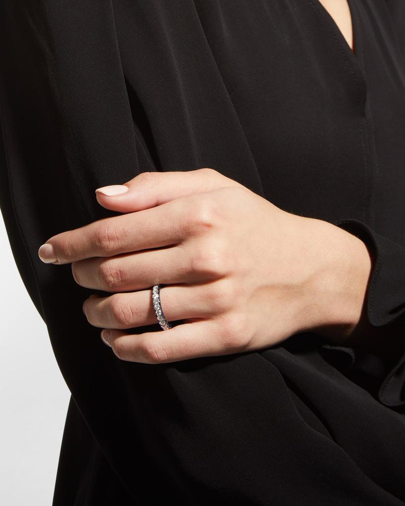 Graziela Gems Sapphire and Diamond 3-Sided Band Ring, Size 7