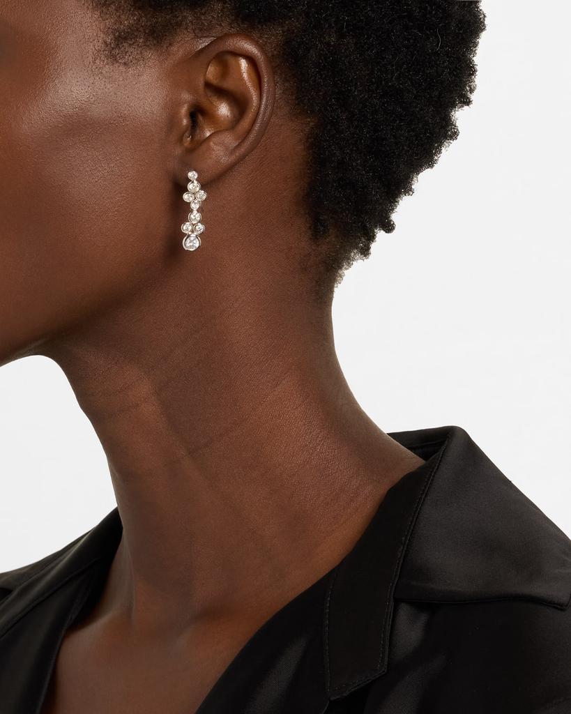 NM Estate Estate 18K White Gold Diamond Dangle Drop Earrings