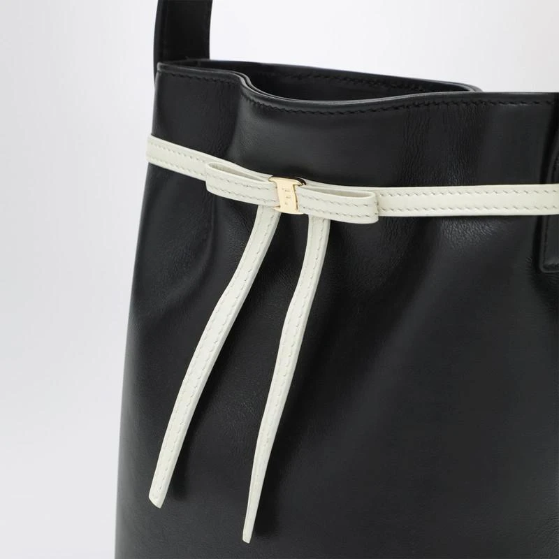 Salvatore Ferragamo Bucket bag black/mascarpone with bow 6
